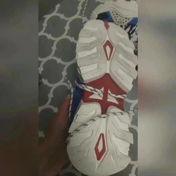 NWB Kenzo panelled-design sneakers FR 36 (US 5) Blue Red - Picture 4 of 5